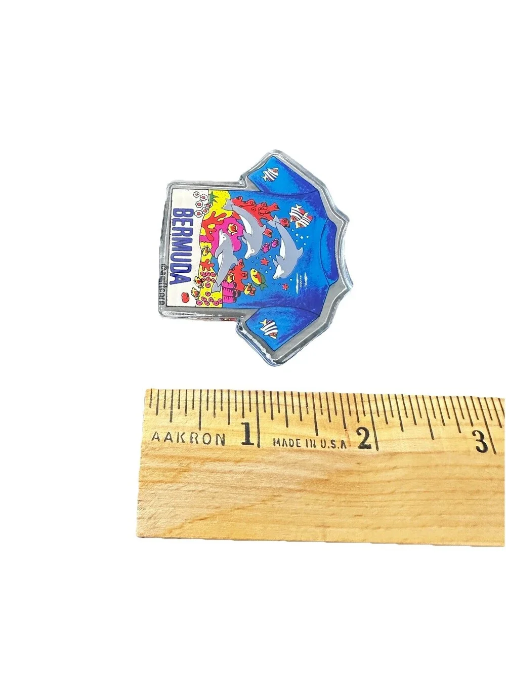 Bermuda Dolphin Colorful Souvenir Fridge Magnet VGC